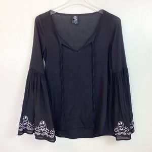 Disney The Nightmare Before Christmas Jack Skellington Bell Sleeve Top - XS